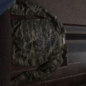 Camp Long sleeve sweatshirt“sorry not listening”